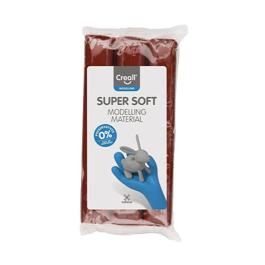Creall supersoft klei conserveringsvrij bruin - 500gr.