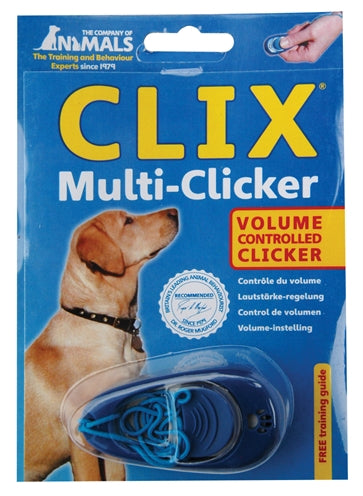 Het gezelschap van dieren coa clix multi-clicker 3 tonig blauw