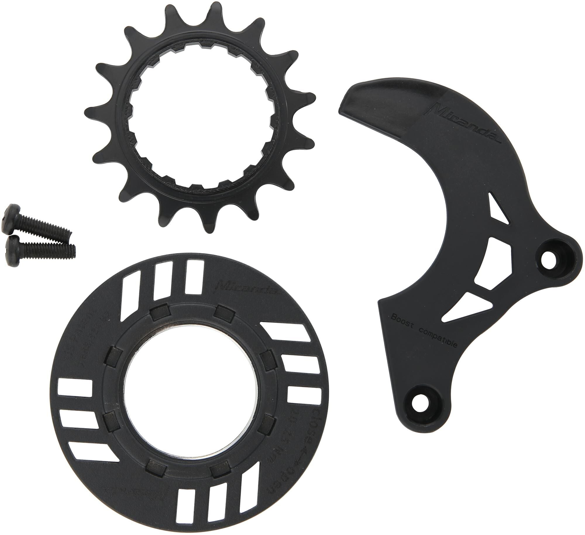 Miranda steek-tandwiel sprocket 15t chain guard ring + guide