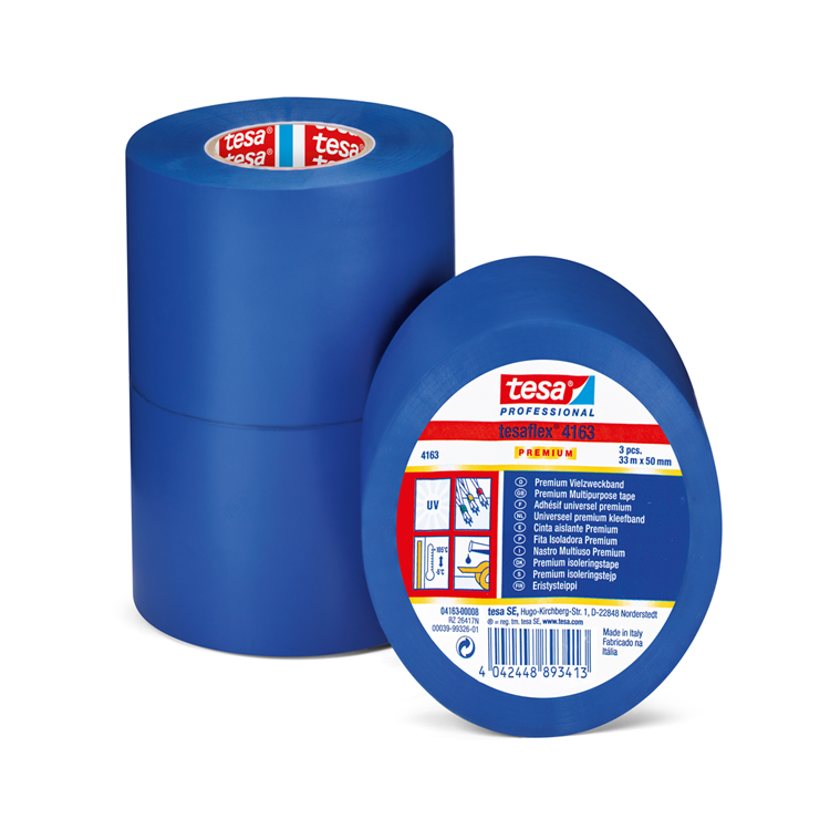Tesa professional 1069923 - tesaflex 4163 premium geplastificeerde pvc-tape 3 stuks | 2 stuks