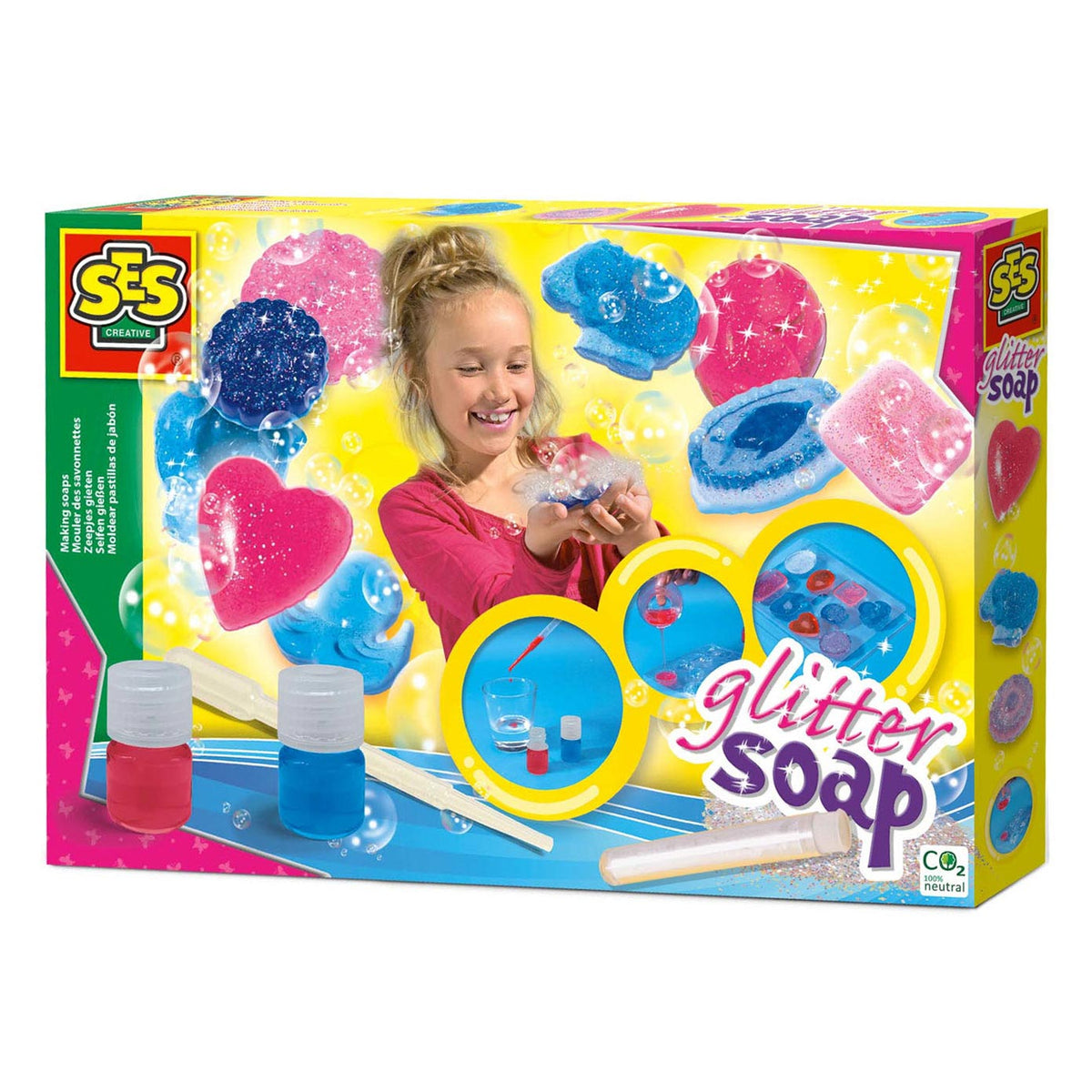 Ses creative - hobby pink - glitter zeep - knutselen meisjes - zelf zeep maken - vanaf 7 jaar