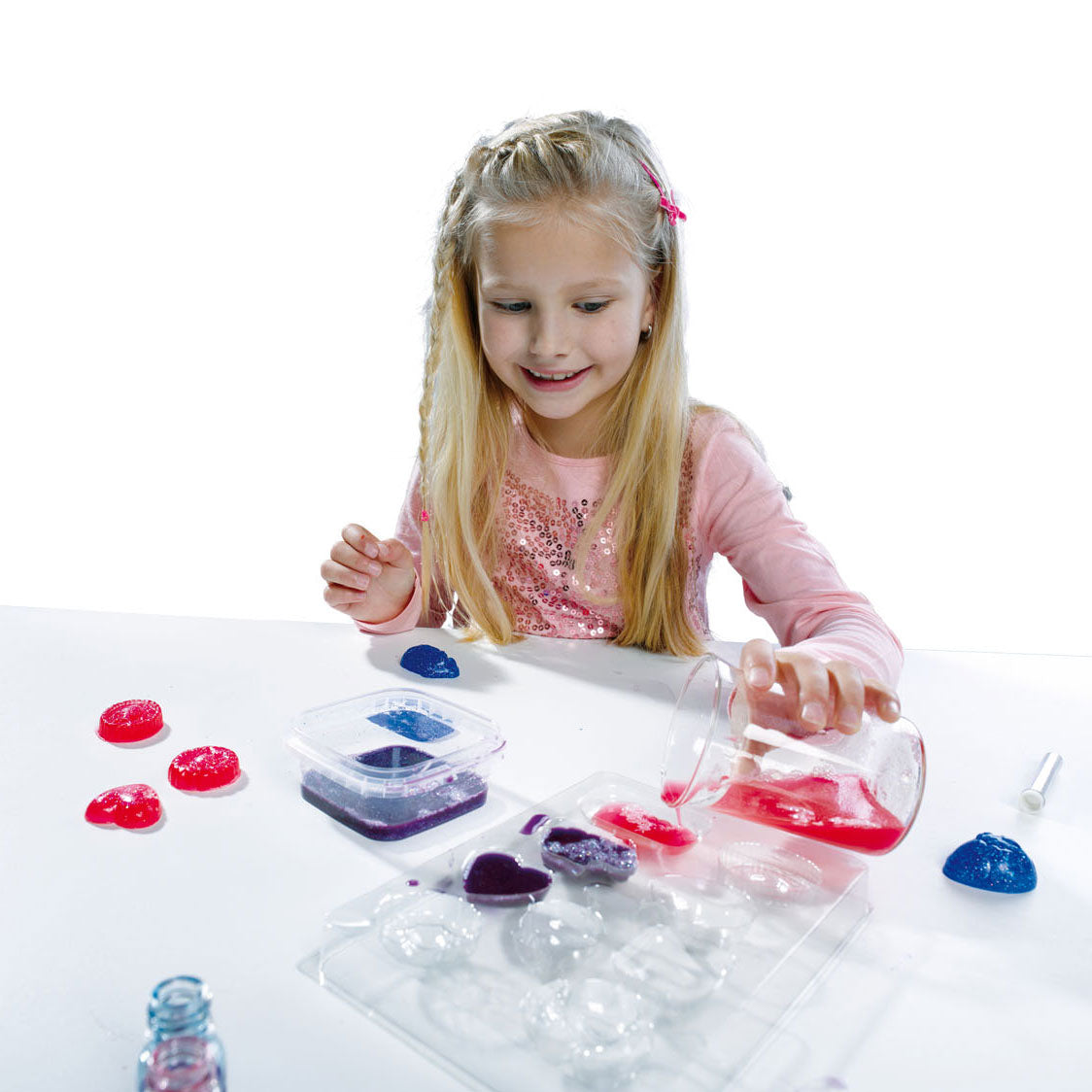 Ses creative - hobby pink - glitter zeep - knutselen meisjes - zelf zeep maken - vanaf 7 jaar