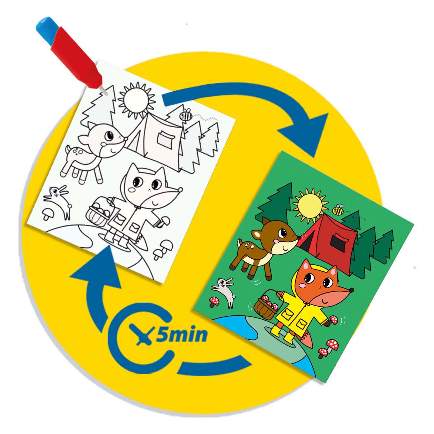 Ses kleuren met waterkleurboek - op reis