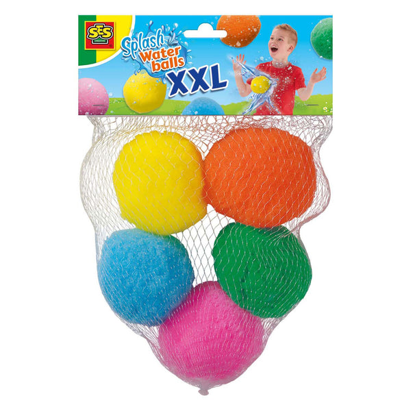 Ses creative 02404 xxl splash ballen - extra grote herbruikbare waterballonen - onderdompelen en gooien - hervulbaar