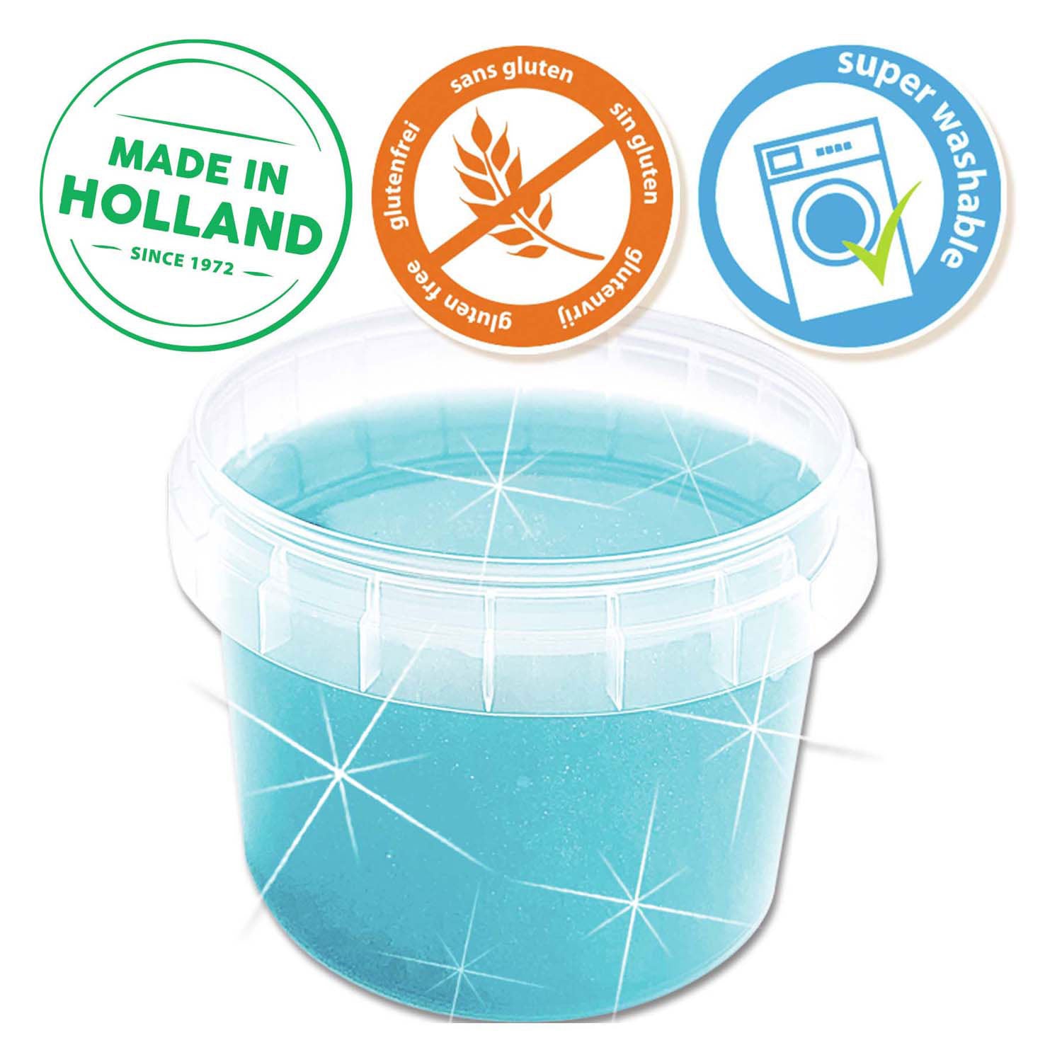 Ses slijm - blauw glitter 140g