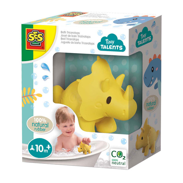 Ses bad triceratops - 100% natuurlijk rubber