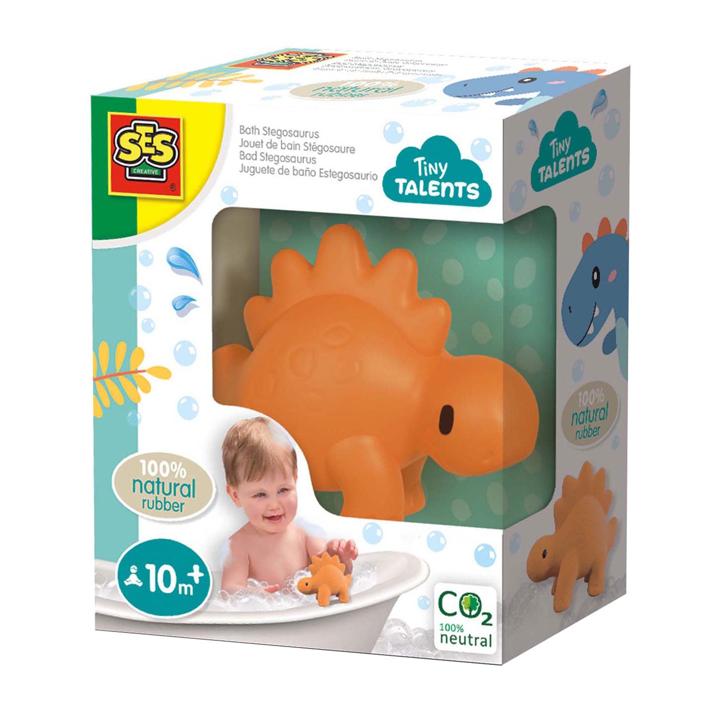 Ses bad stegosaurus - 100% natuurlijk rubber