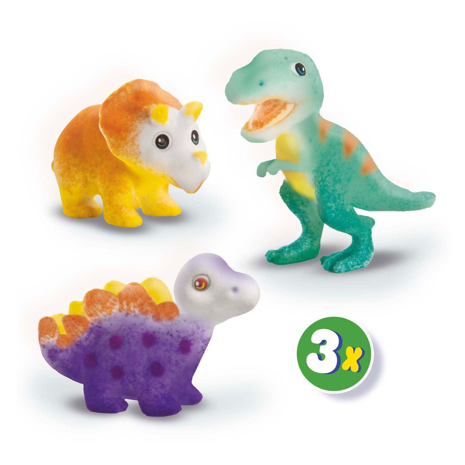 Ses blow airbrush pennen - dinosaurussen, 3st.