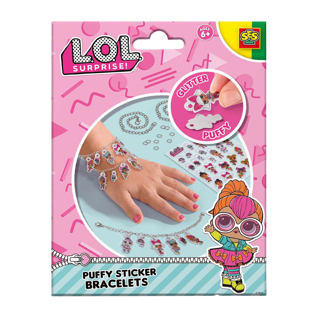 Ses l.o.l. puffy sticker armbanden