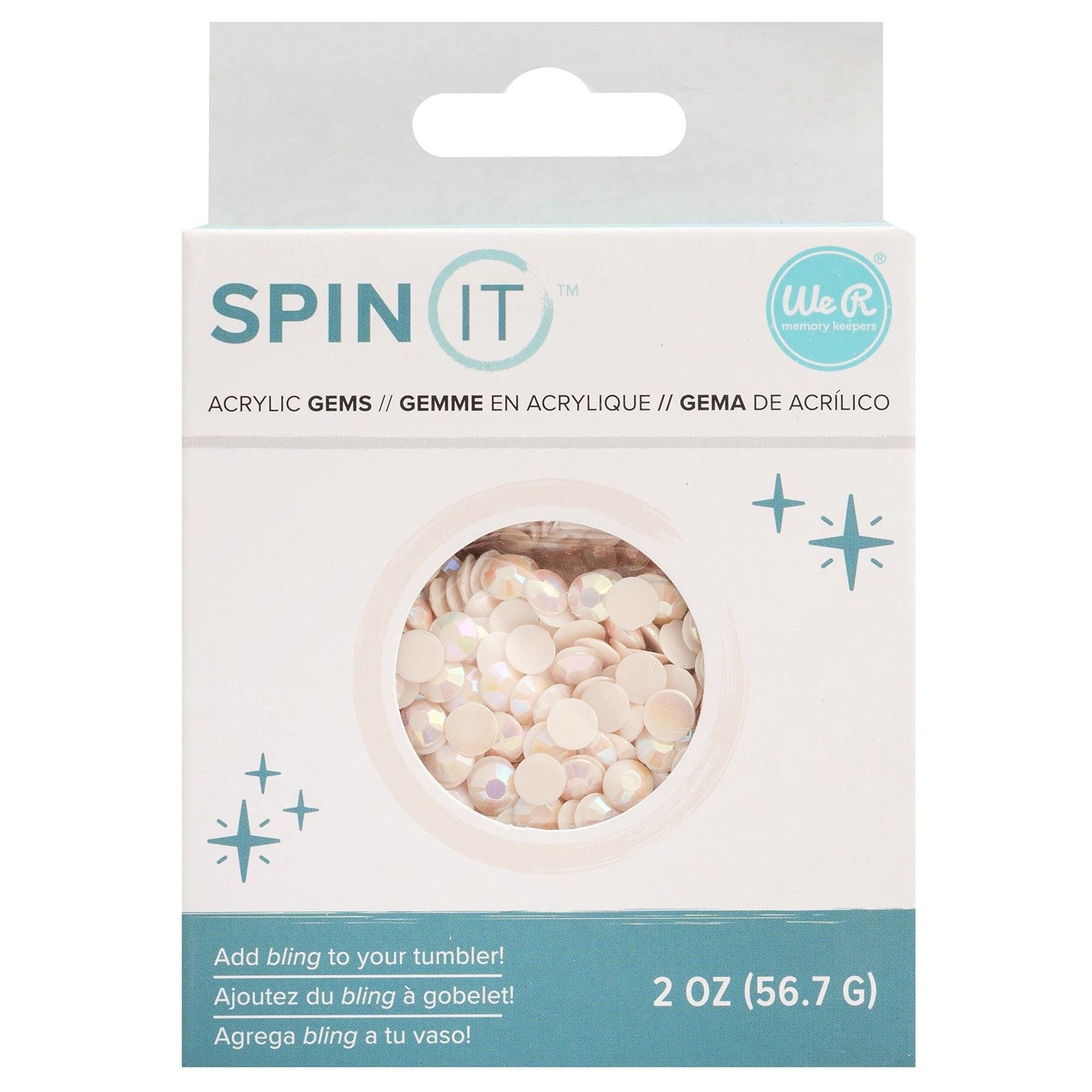 We r makers • spin it rhinestone white