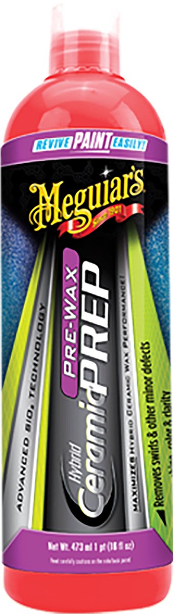 Meguiar's meguiar’s hybrid ceramic pre-wax prep 473ml – lakvoorbereider auto – voor hybrid ceramic bescherming – glansversterkende pre-wax