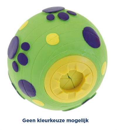 Vrolijke, lachende traktatiebal voor huisdieren