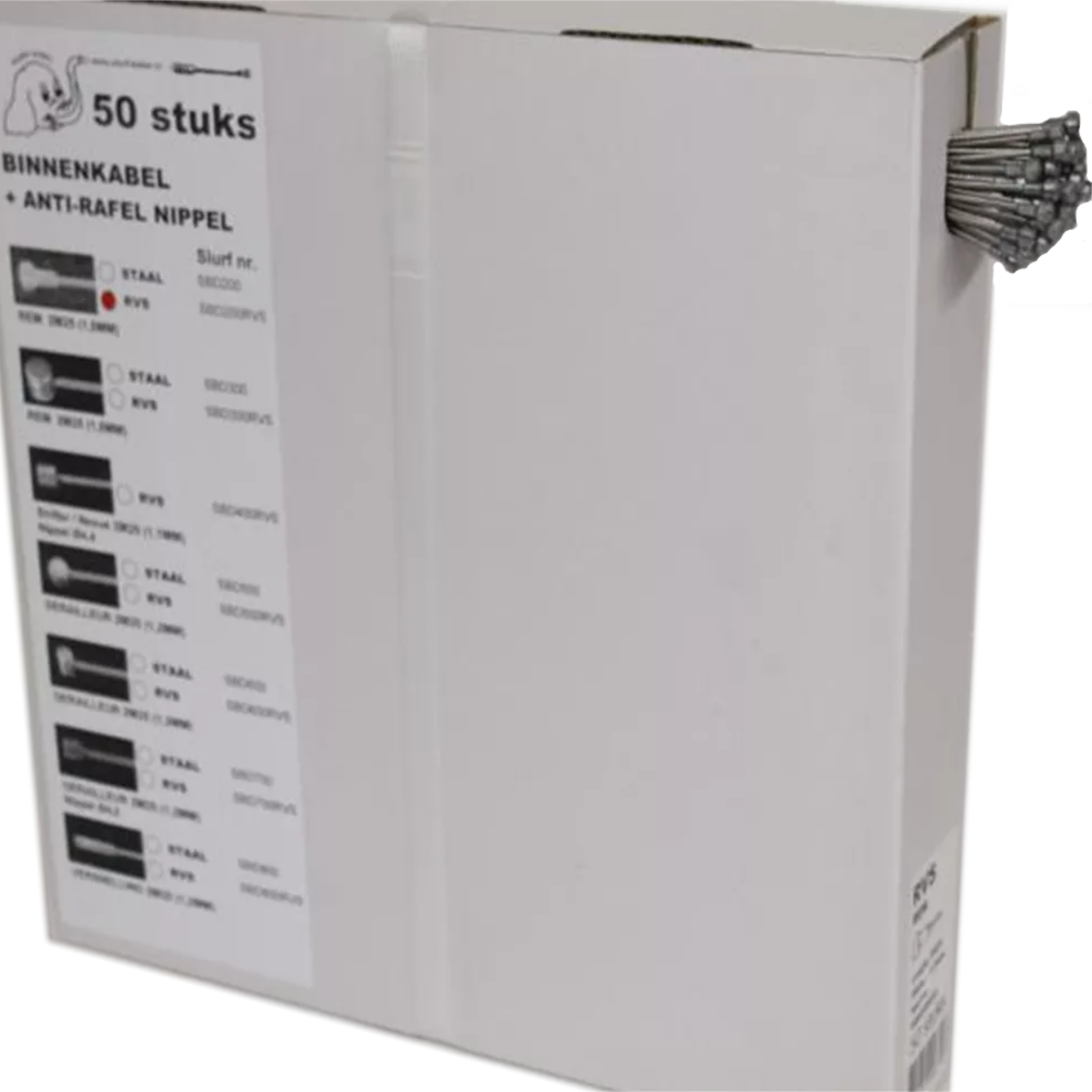 Slurf binnenkabel peer per 50