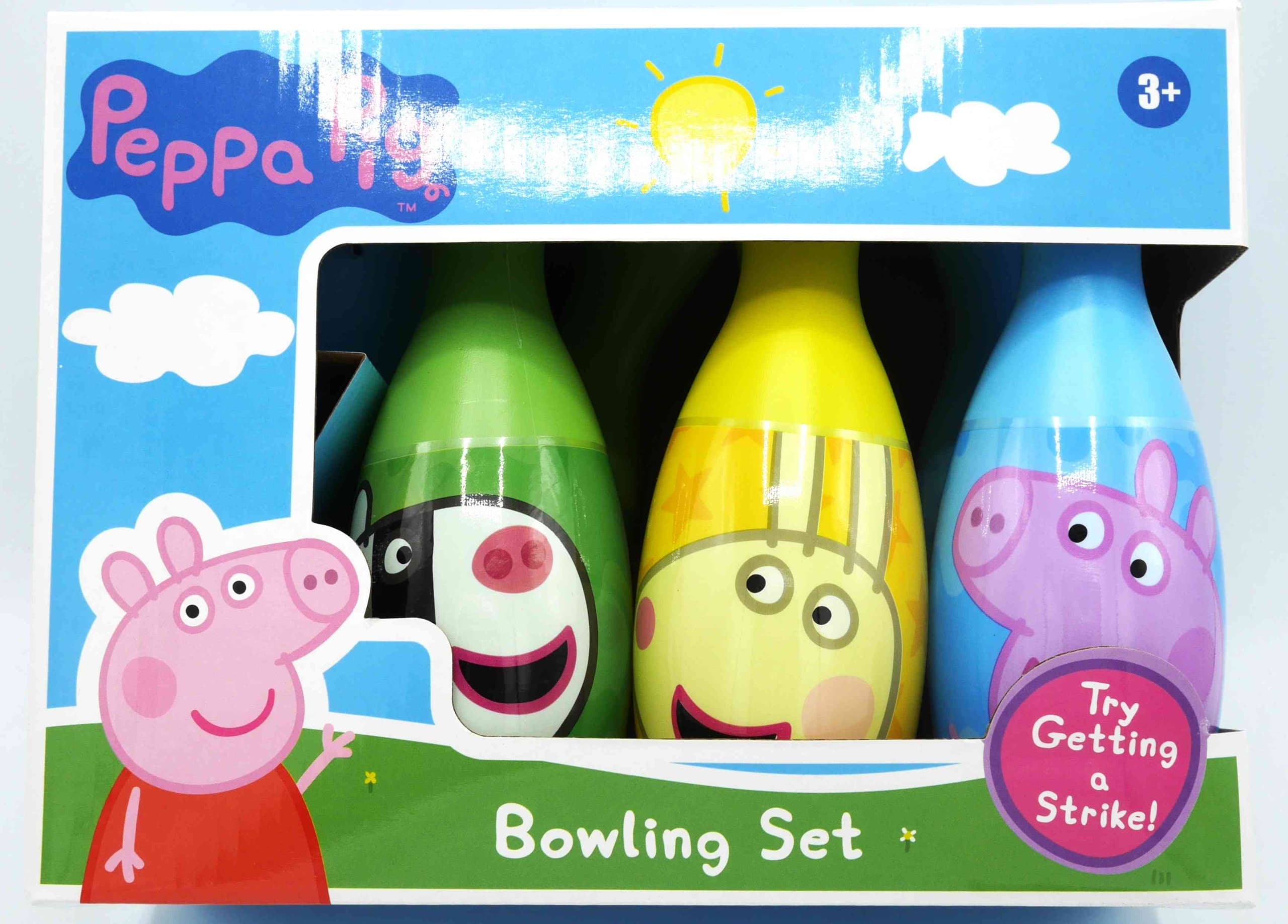 Jonotoys peppa pig - kegelspel met bal en 6 kegels