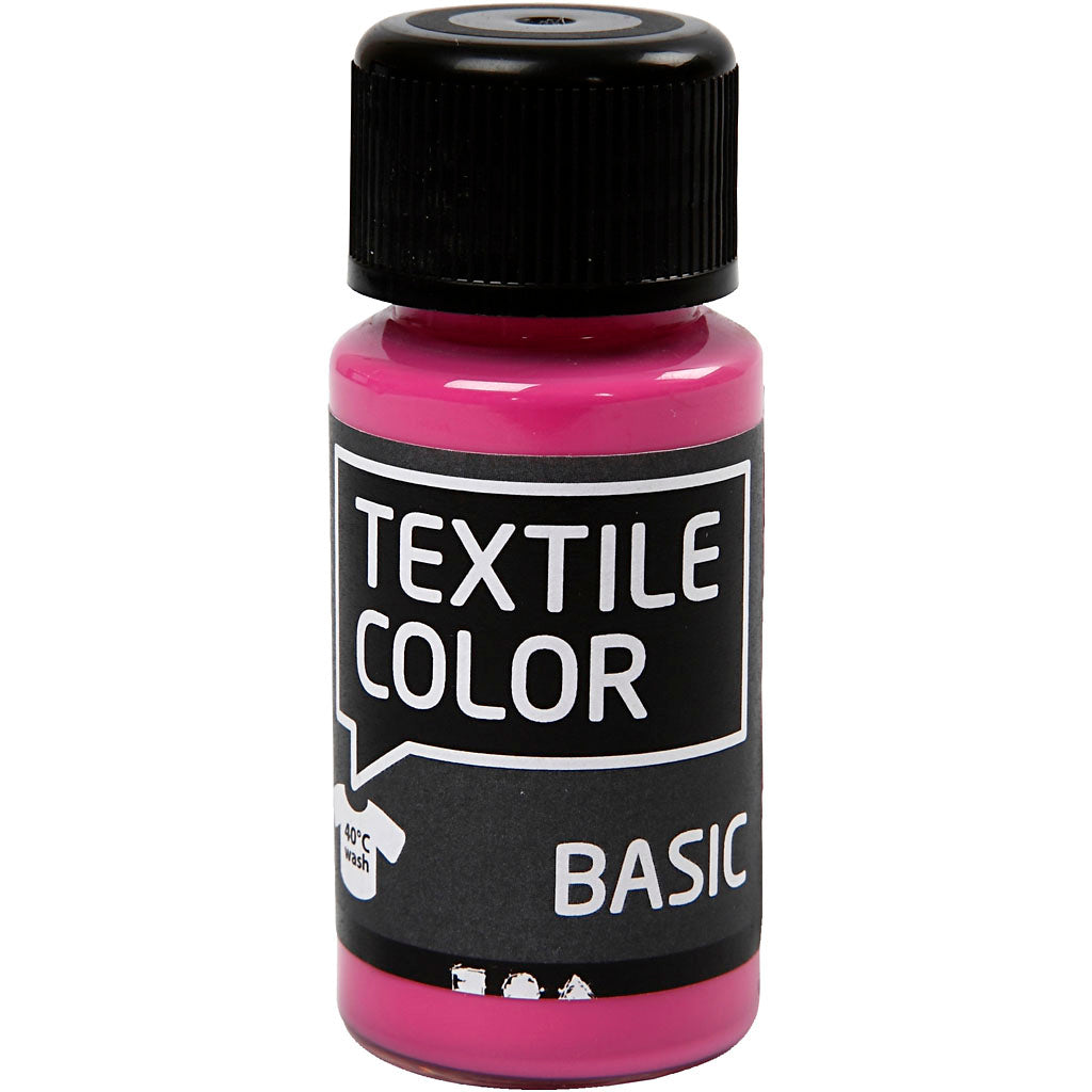 Creativ company textielkleur semi-dekkende textielverf - roze, 50ml