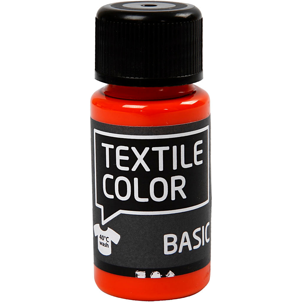 Creativ company textielkleur semi-dekkende textielverf - oranje, 50ml