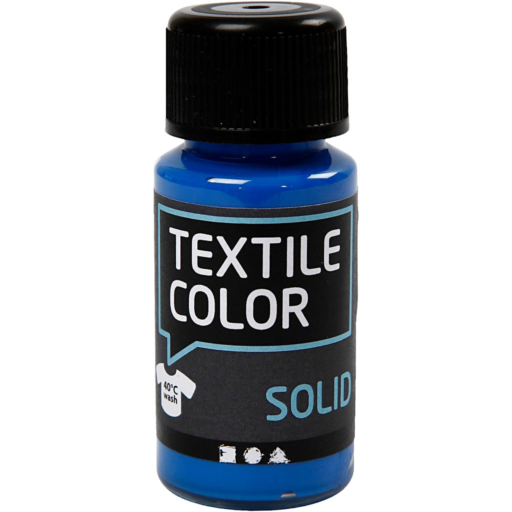 Creativ company textielkleur dekkende textielverf - briljant blauw, 50ml