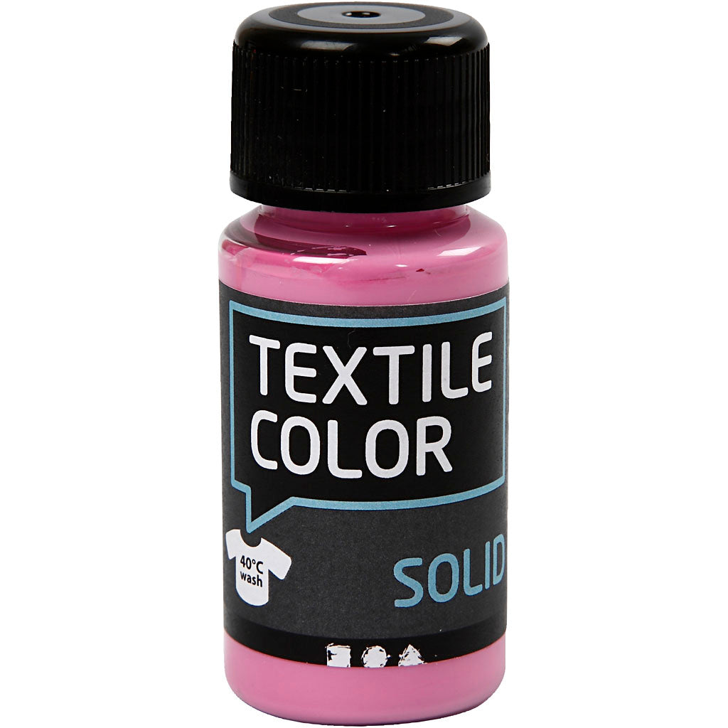 Creativ company textielkleur dekkende textielverf - roze, 50ml