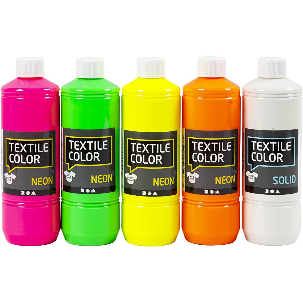 Creativ company textielkleur semi-dekkende textielverf, 5x500ml