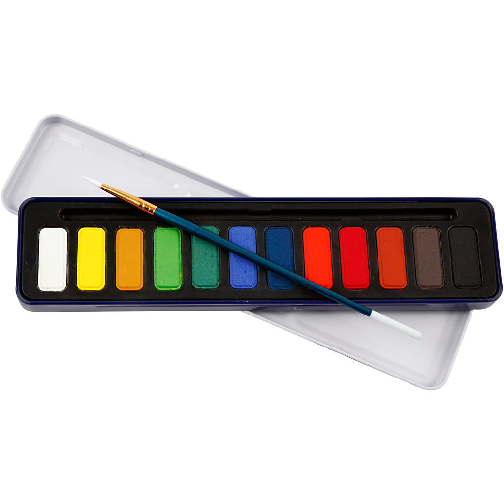 Aquarelverfset - Diverse kleuren, 1doos