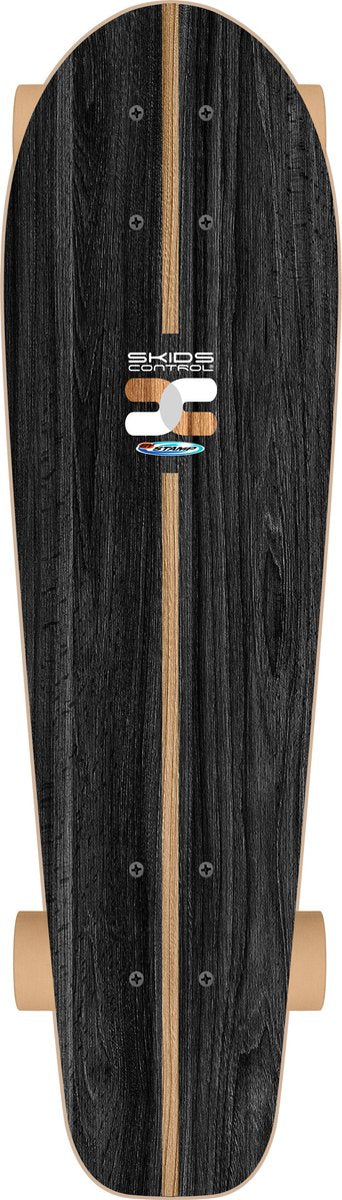 Skids control - Oxygen Cruiser skateboard 70 x 20 cm zwart beige