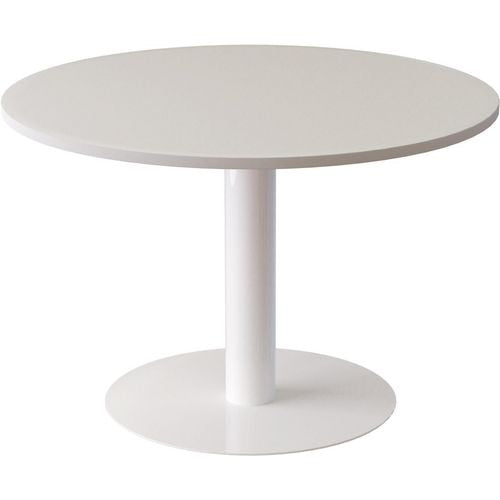 Ronde tafel paperflow easyoffice melamine, staal wit