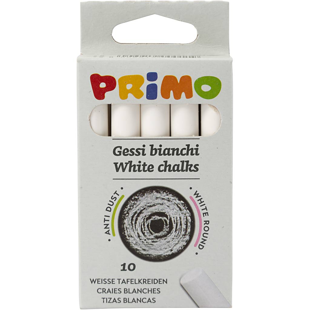 Creatief bedrijf schoolbordkrijt wit, 10st.