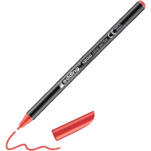 Vilt pennen edding 1200 10 stuks rood