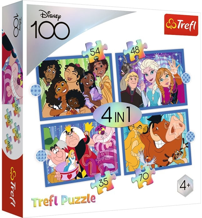 Trefl disney puzzel 4 stuks 35-48-54en 70 stukjes