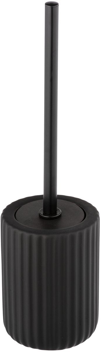 Wenko toiletborstelhouder belluno keramiek mat zwart - toiletborstel met houder - wc borstel met houder vrijstaand - soft touch oppervlak