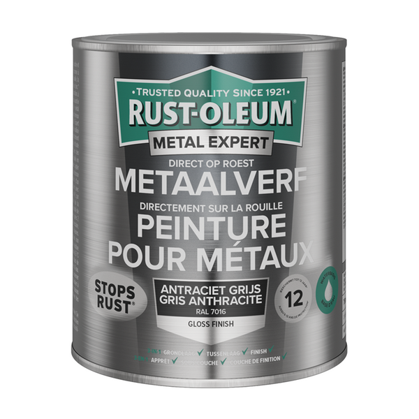 Rust-oleum 1071323 - metaalverf-hg - ral7016 -750mldirect op roest | 1 stuks