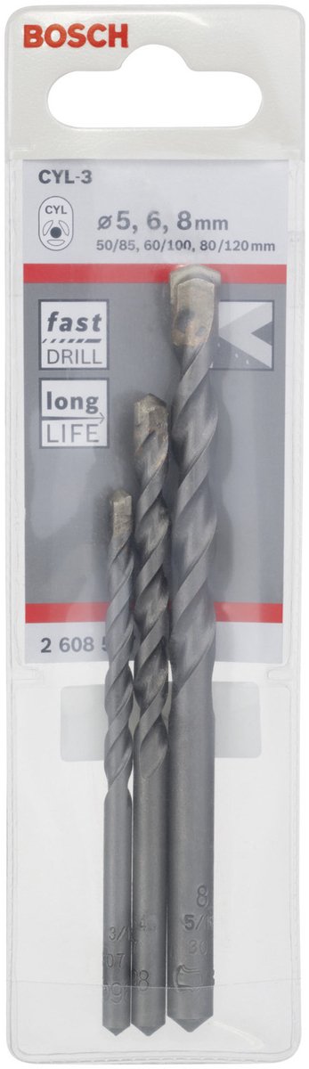 Bosch 3-delige betonborenset cyl-3