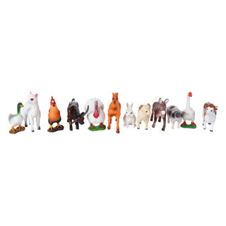 Kinderbol miniatuur boerderijdieren figuurtjes 8 cm
