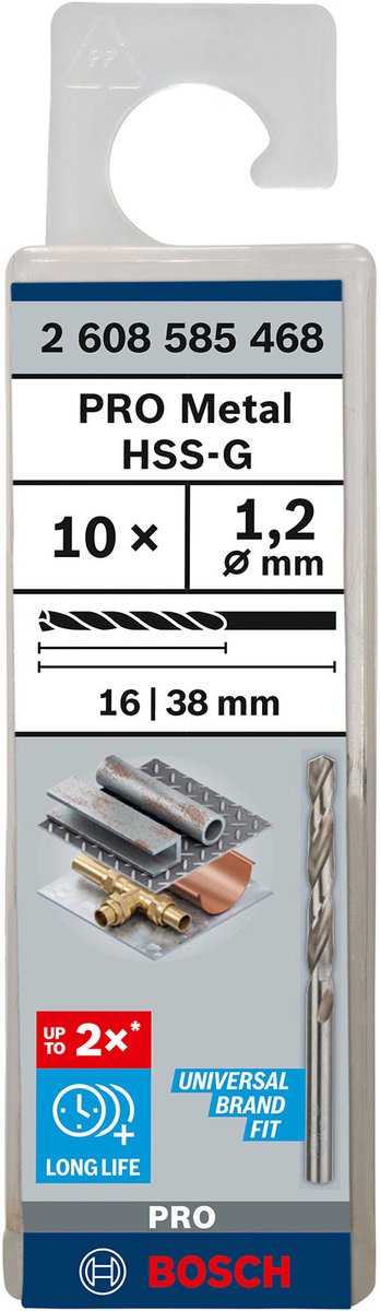 Bosch st. line 1.2 mm hss-g 135 (10pack)