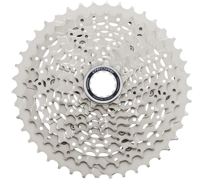 Shimano cassette 10 speed deore cs-m4100-a 11-42t - zilver - werkplaatsverpakking