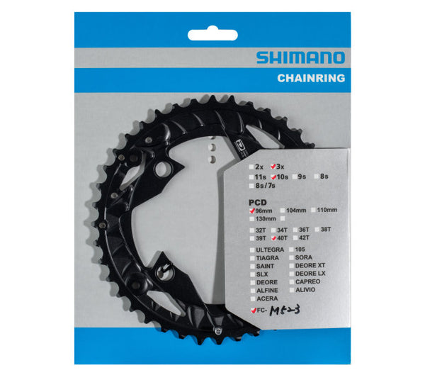 Shimano Kettingblad 40T FC-MT500 FC-M523 (AN) 10 speed zwart