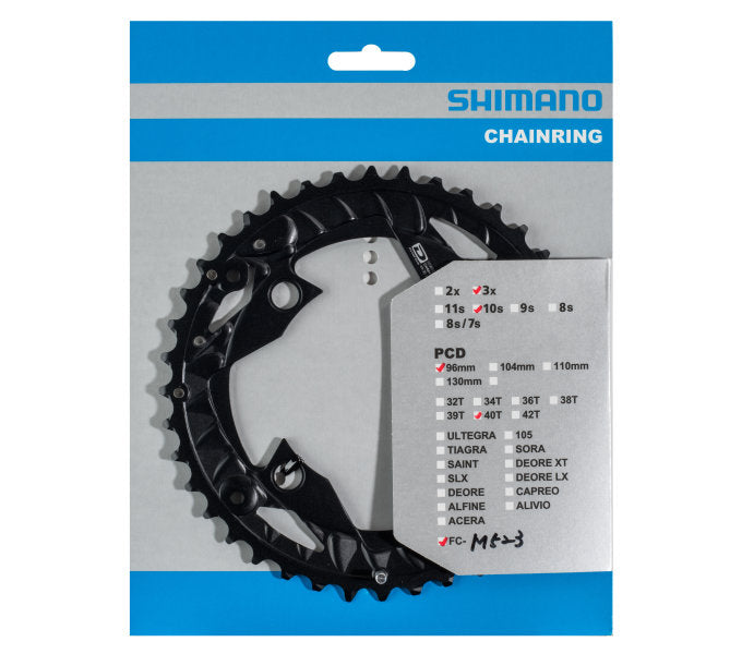 Plateau 40T Shimano FC-MT500 FC-M523 (AN) 10 vitesses - noir