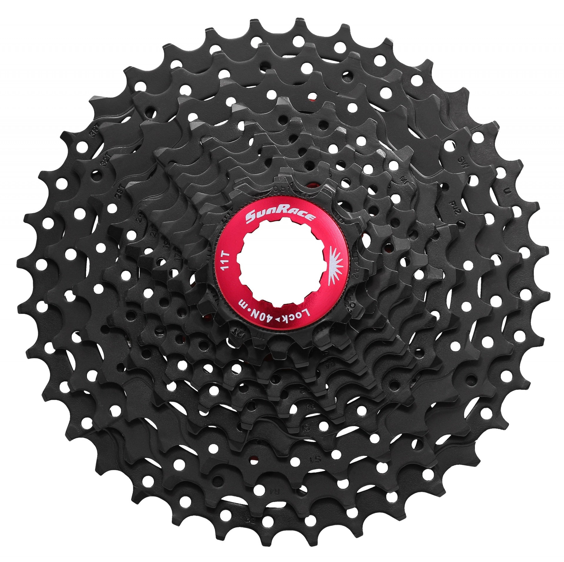 Cassette 11 vitesses Sunrace CSRX1 11-28T - noir rouge
