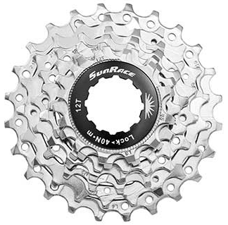 Cassette SunRace 7 vitesses 12-24T Satiné