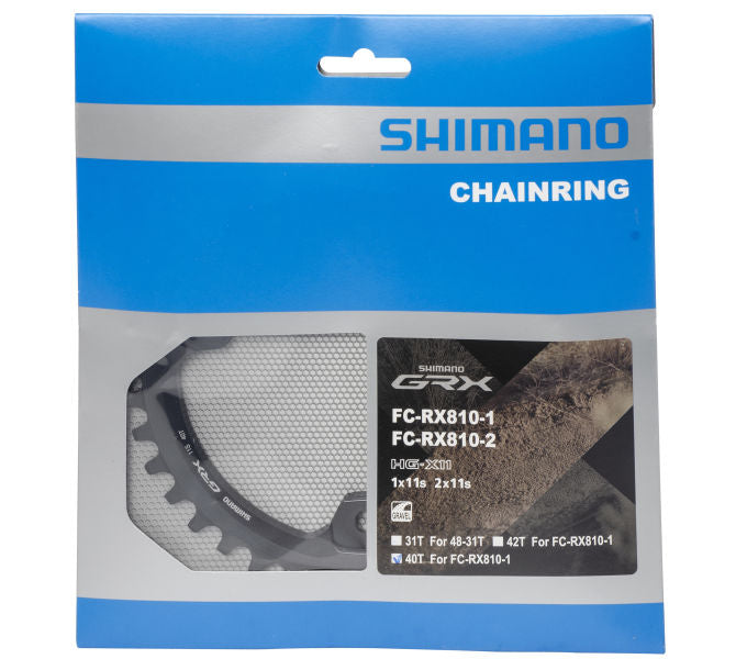 Plateau 40T Shimano GRX FC-RX810 1x11 vitesses - noir
