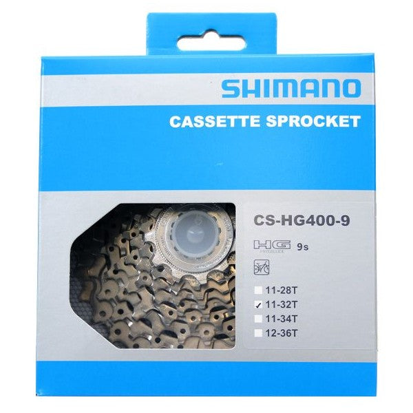 Cassette 9 speed Shimano Alivio CS-HG400 11-32T - zilver