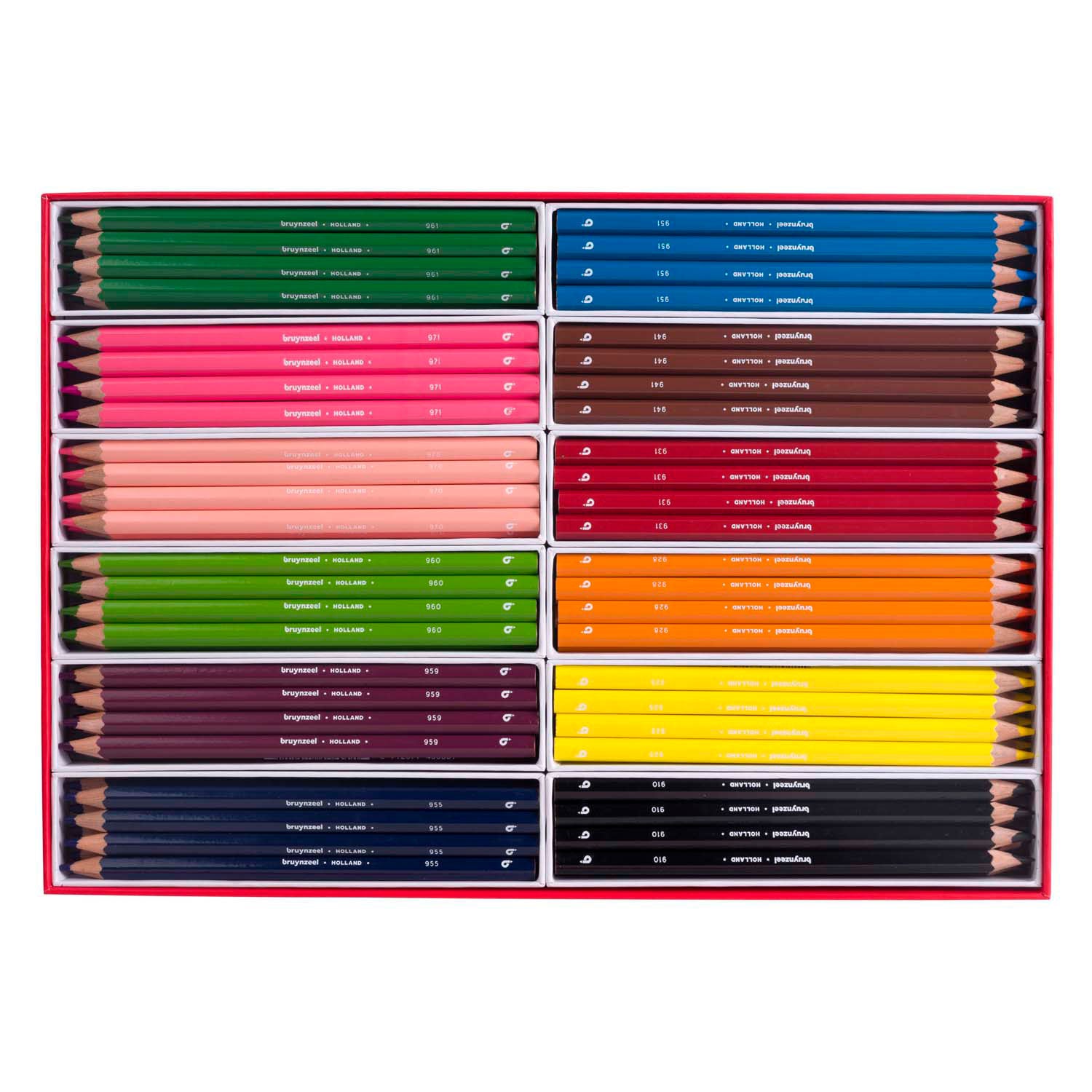 Bruynzeel mega kleurpotlodenset, 12x12 kleuren