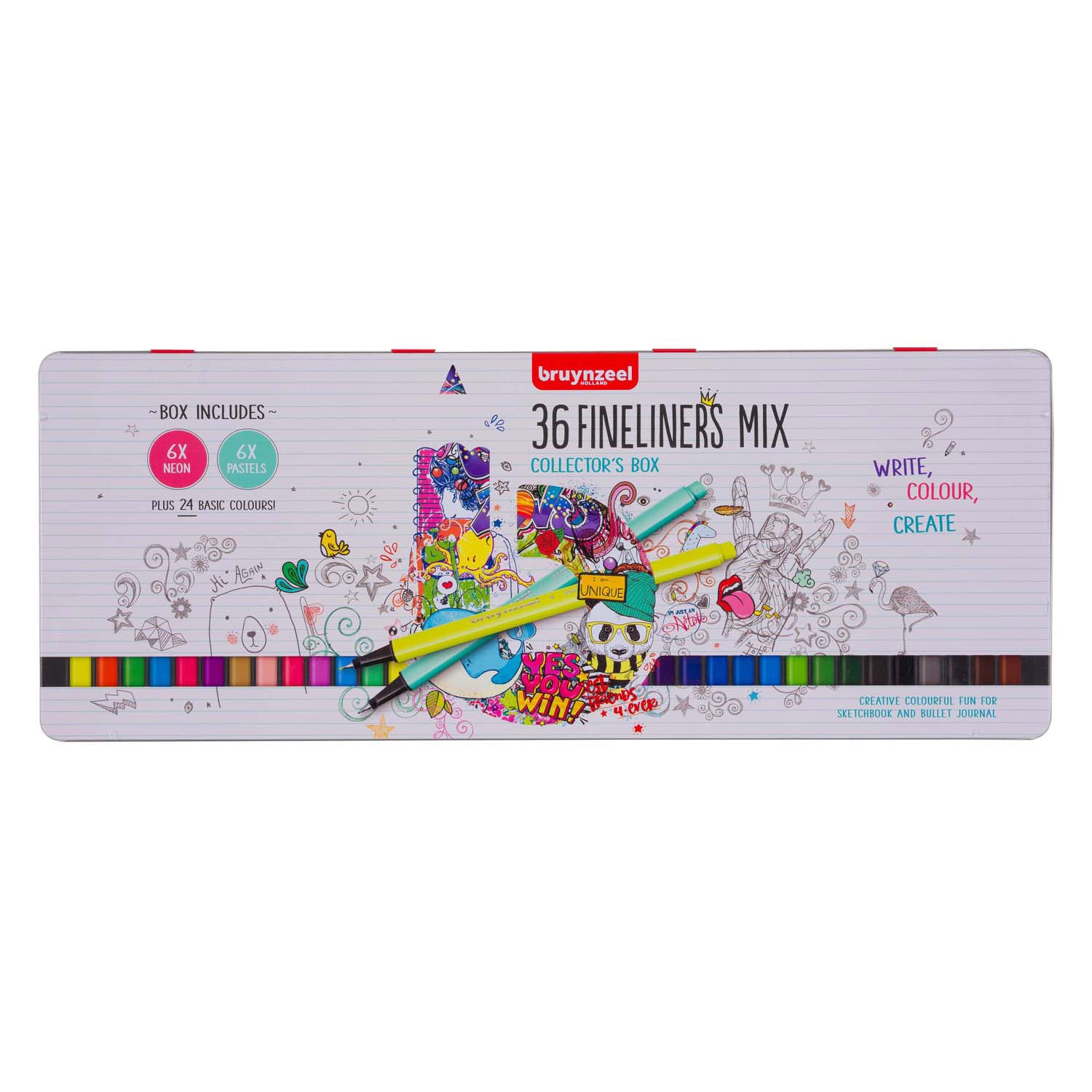 Bruynzeel finelinerset 36 kleuren