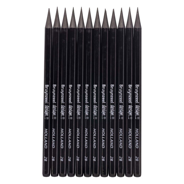 Bruynzeel design grafietstift 2b - 12st.