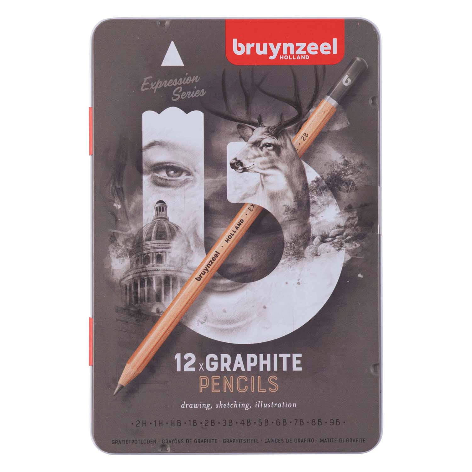 Bruynzeel expressie grafietpotloden blik 12