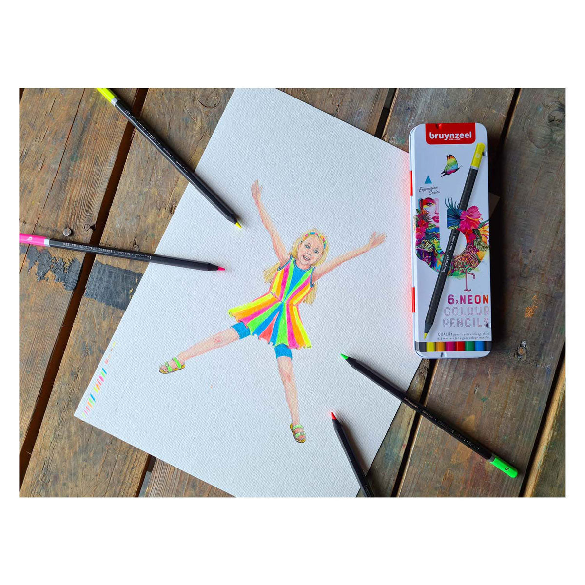Bruynzeel expression kleurpotloden neontinten blik 6