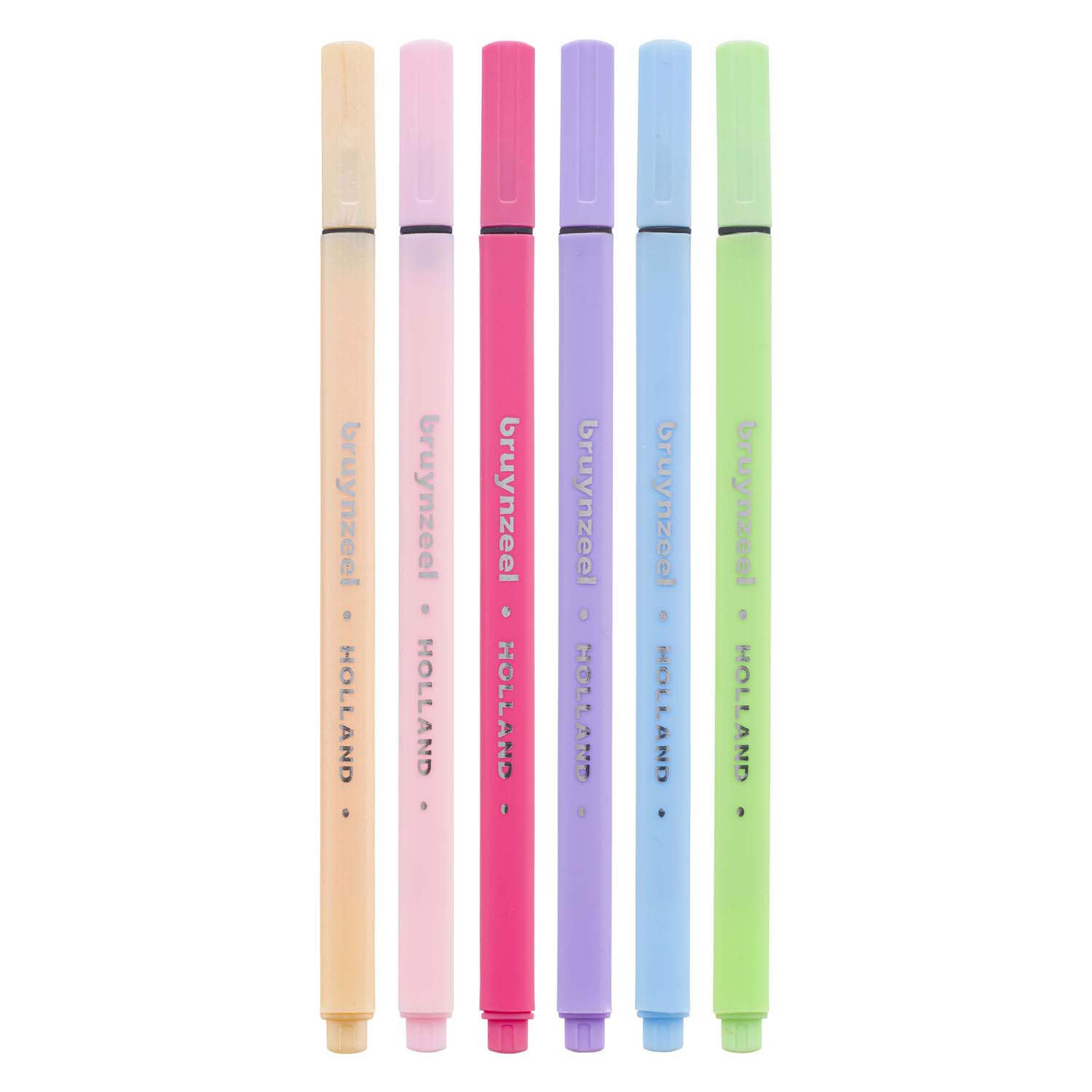 Bruynzeel finelinerset pastel 6 kleuren
