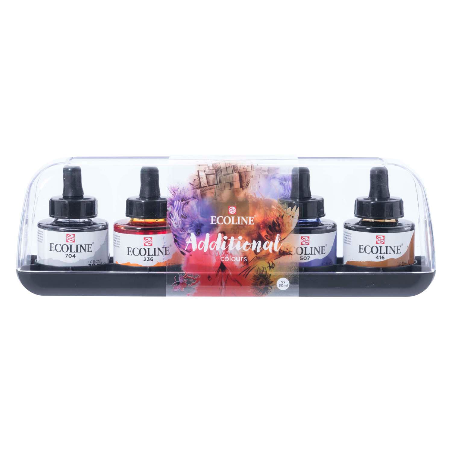 Bruynzeel ecoline vloeibare waterverfset extra, 5x30ml