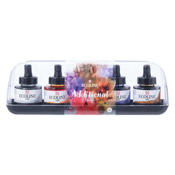 Bruynzeel ecoline vloeibare waterverf set additioneel, 5x30ml