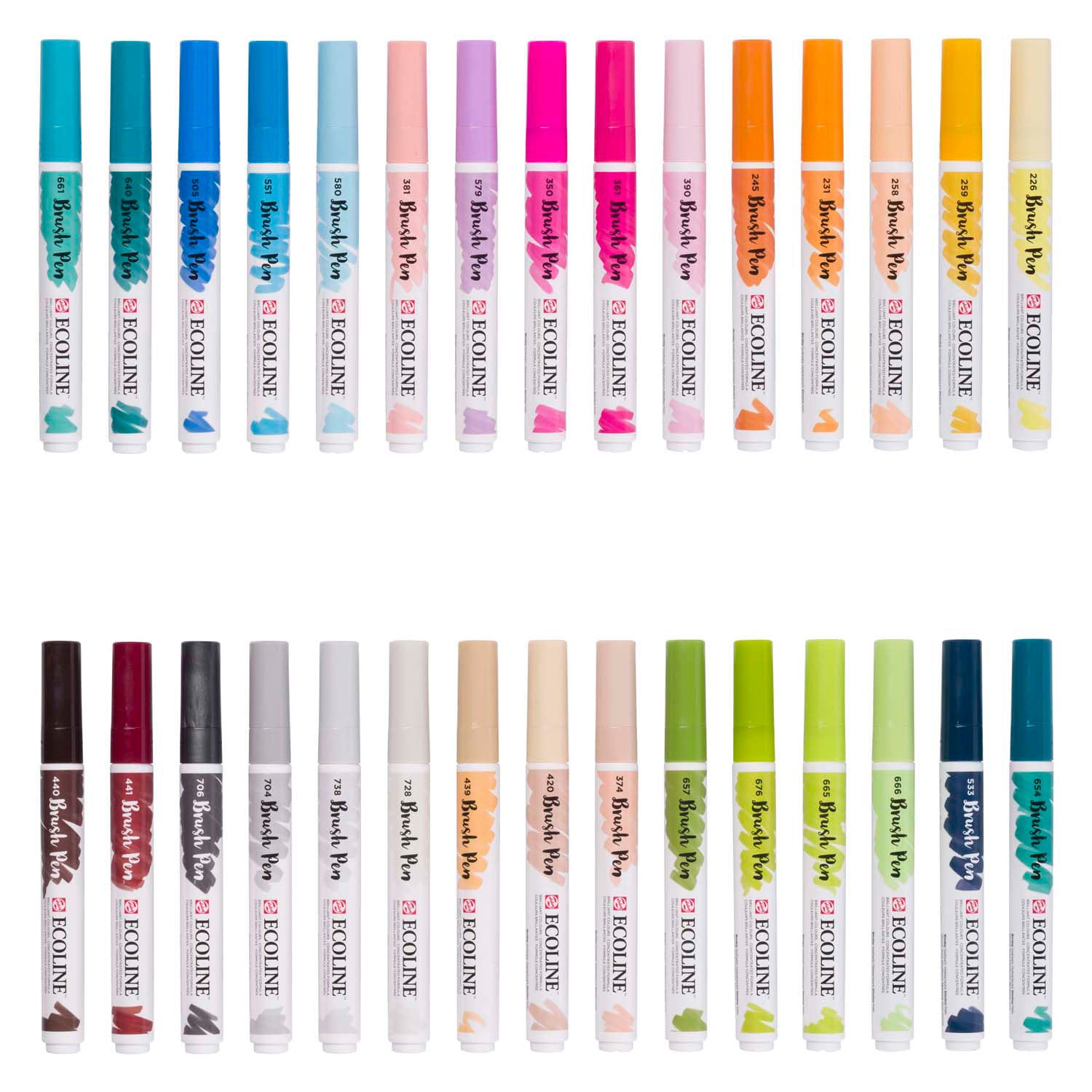 Bruynzeel ecoline penseelpenset extra, 30 kleuren